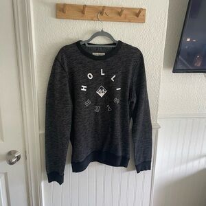 Hollister Men's Dark Gray Crewneck Sweater